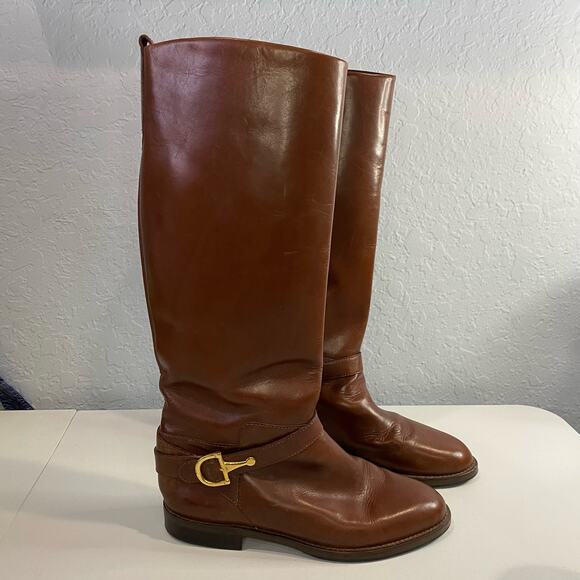 Nine West Leather Boots Size 7 - Picture 1 of 7